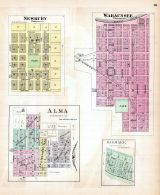Newbury, Wabaunsee, Alma, Bismark, Kansas State Atlas 1887